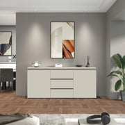WHOUS Credenza Magic 2 ante e 3 cassetti centrali cashmere 180x40x80 cm