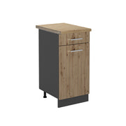 Vicco Mobiletto base per cucina Rovere artigianale 40 cm , PL Rovere