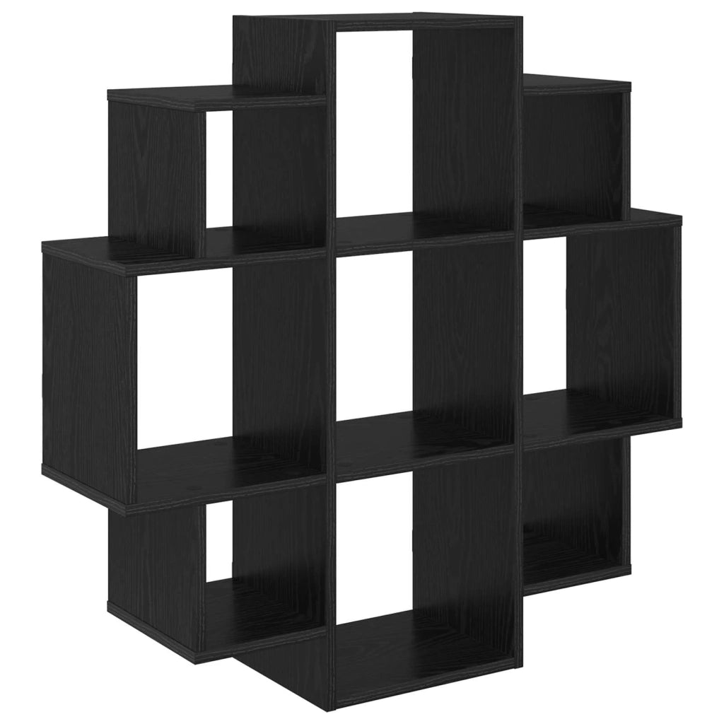 Scaffale da parete Rovere Nero 90 x 25 x 90 cm 8012173