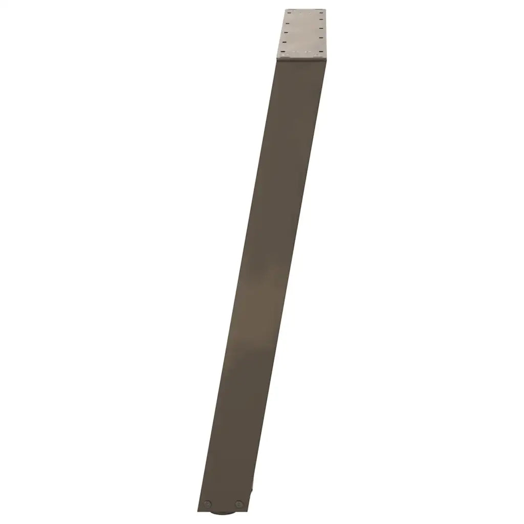 Gambe per tavolo da pranzo a forma di U 2 pz in acciaio naturale 70x(72-73) cm