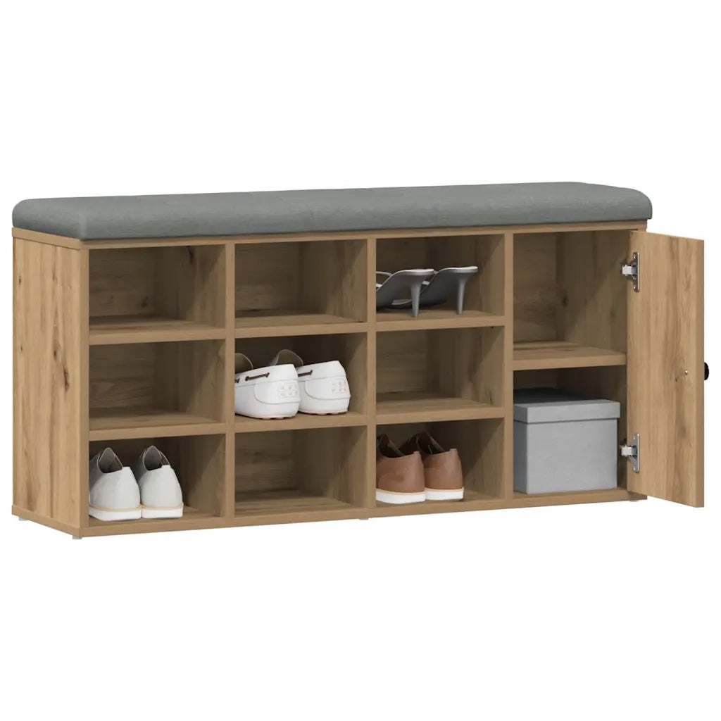 vidaXL Panca Porta Scarpe Rovere Artigianale 102x32x50 cm Truciolato