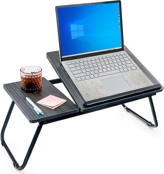 Tavolo da Scrivere Portatile Multifunzionale - Ideale per Mangiare Lavorare Leggere Scrivere o Guardare Film (Nero)