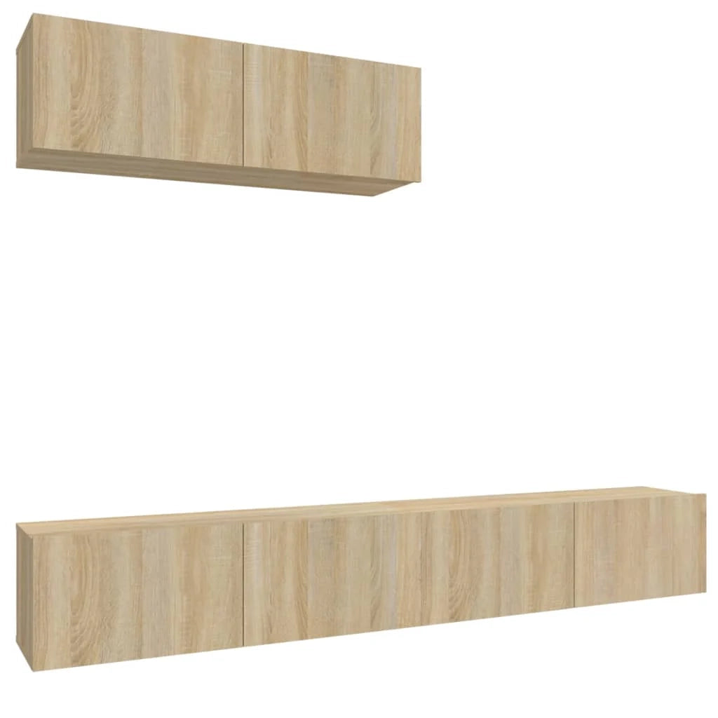 Set di mobili da 3 pezzi comprensivo di armadio credenza mobile porta TV soggiorno/camera da letto/salotto legno ingegnerizzato rovere Sonoma marrone 02_0024621