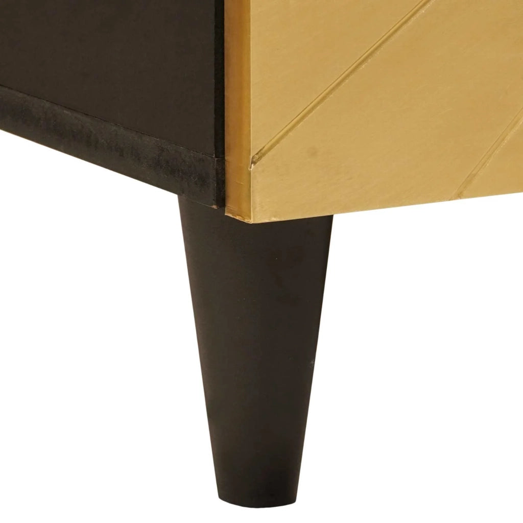 Set di Armadi da Bagno 2 pz Nero e Ottone 62 x 33 x 58 cm 3310024