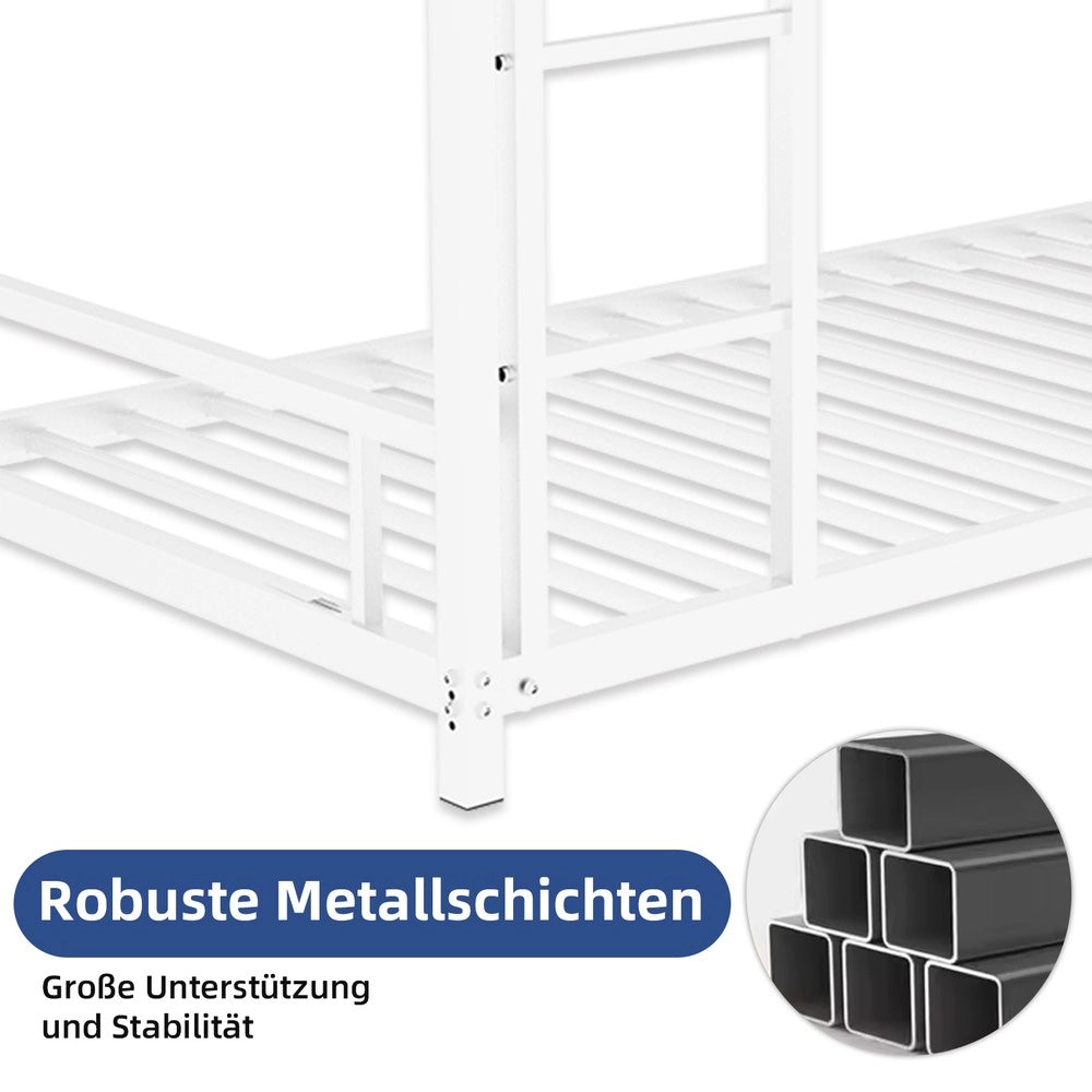 Letto a Castello in Metallo con Due Letti Singoli ¨C MINIMAL ¨C Nero