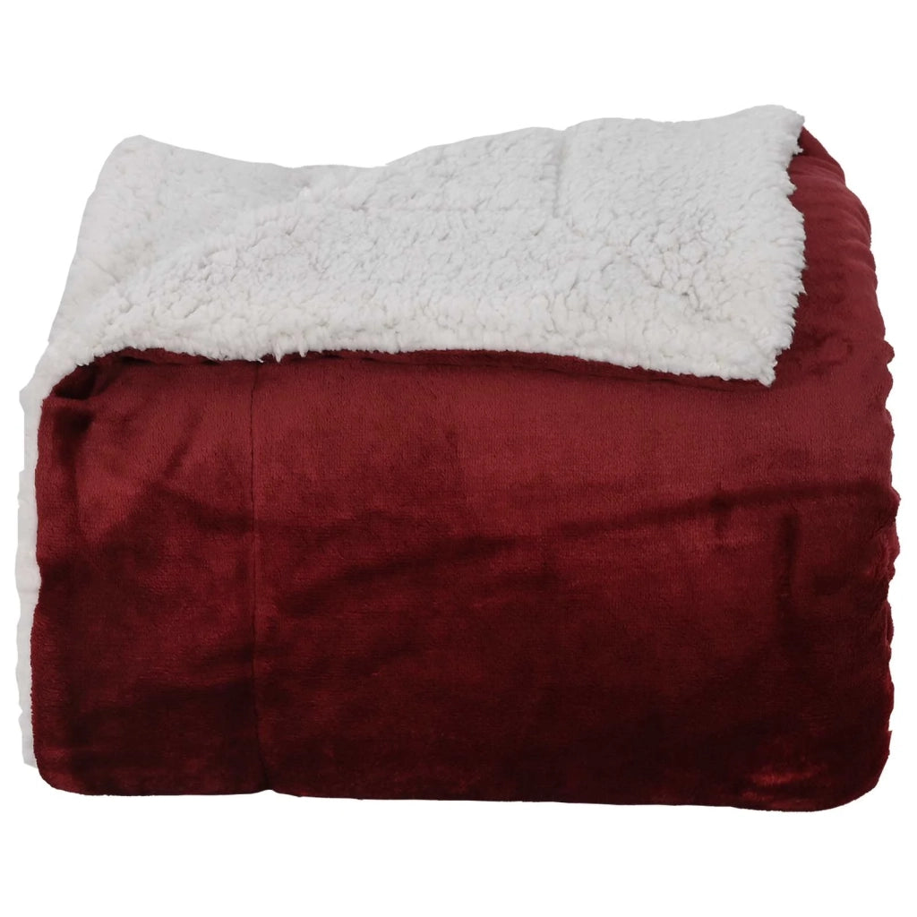 Coperta Rosso Bordeaux 150 x 200 cm Panno