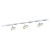 Kit binario bianco 100cm 3 faretti GU10 35W Italux