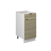 Mobiletto base per cucina Fame-Line Pannello in quercia/Bianco 40 cm senza piano di lavoro Vicco