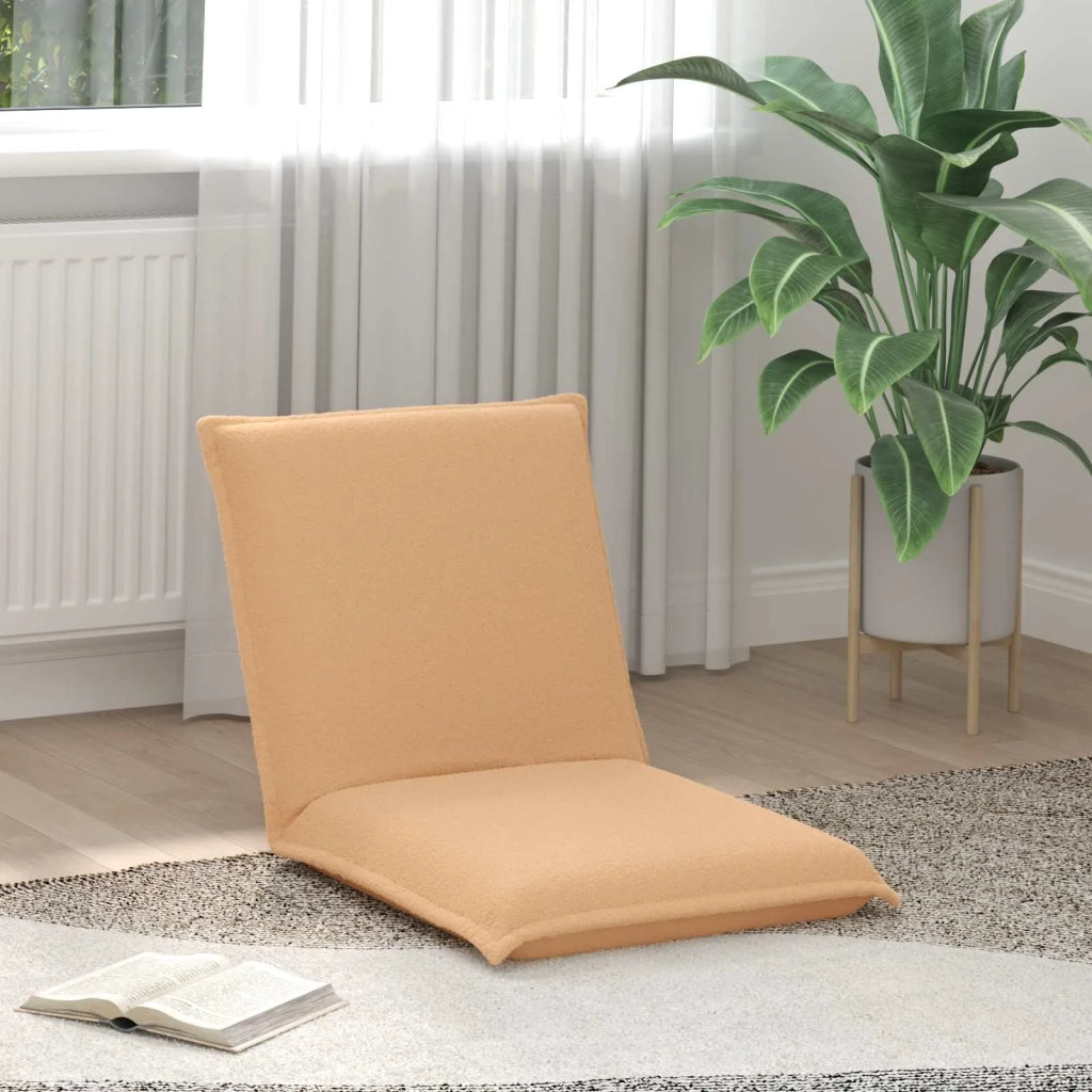 Sedia a pavimento regolabile Beige Tessuto in Lana di Pecora
