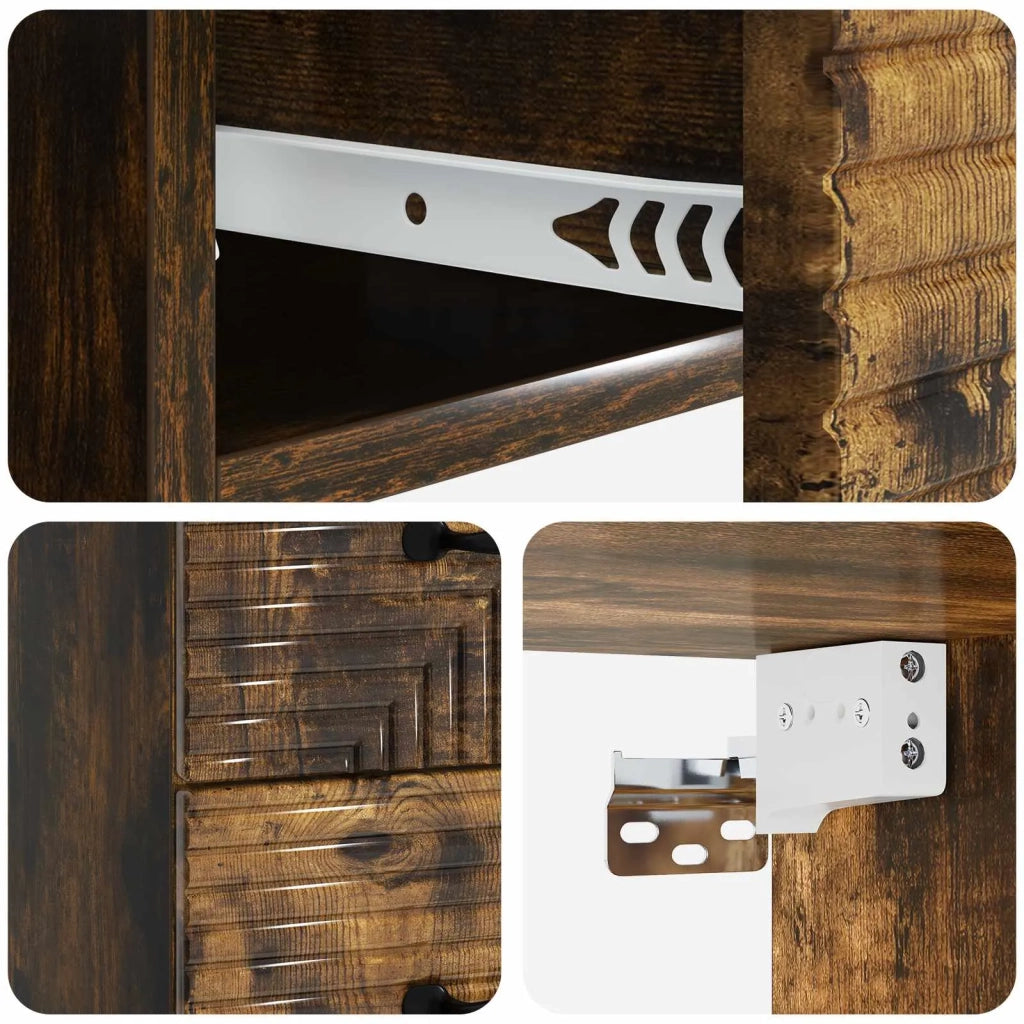 Mobiletto da notte a muro 2 pcs Rovere Fumo 34,5 x 33 x 40 cm 898646