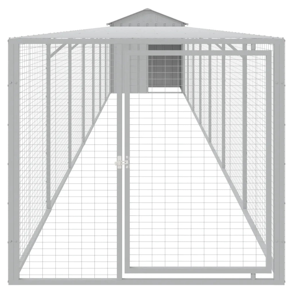 Pollaio Area Corsa Grigio Chiaro 117x813x123 cm Acciaio Zincatocod mxl 69777