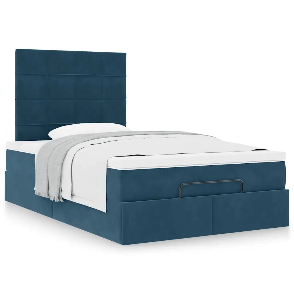 Struttura Letto Pouf con Materassi 120x190 cm Velluto 3313461