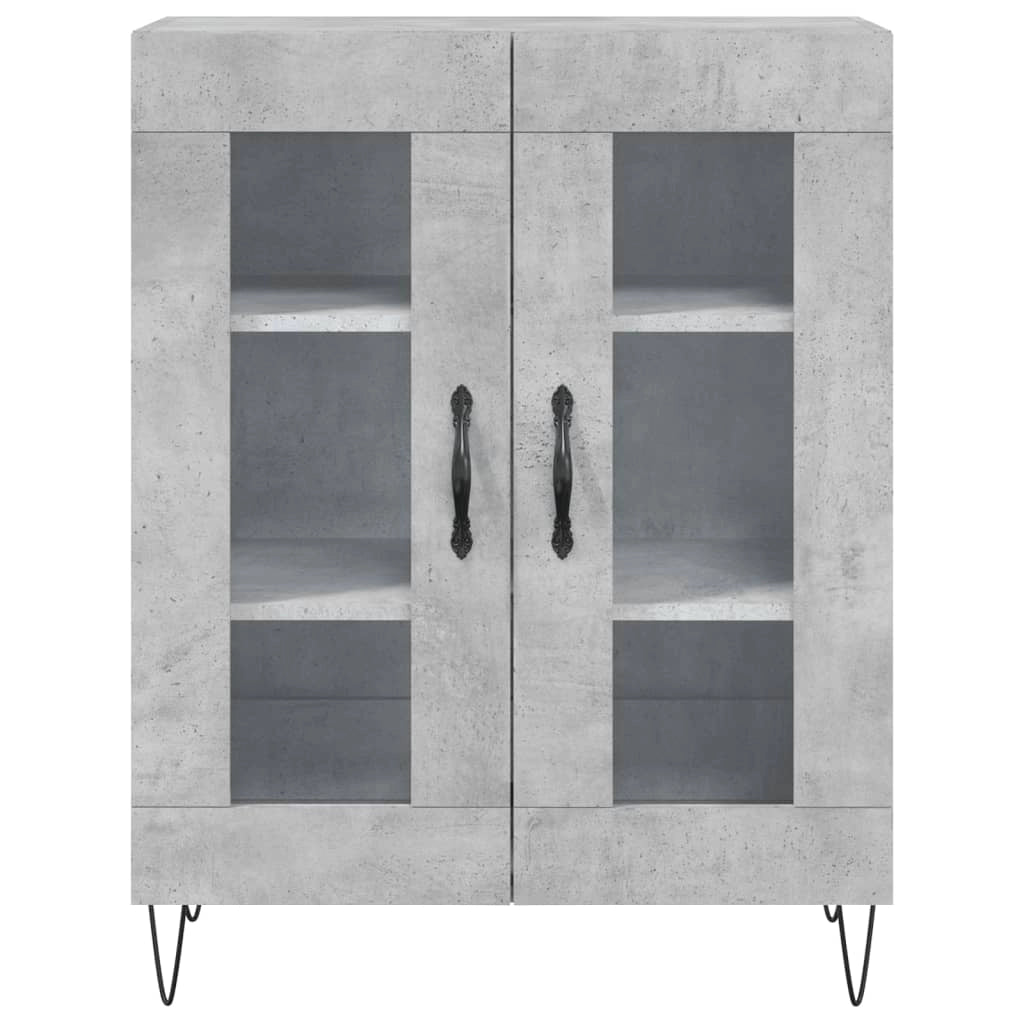 Buffet credenza cassettiera armadio mobile contenitore organizer cucina soggiorno salotto alto 69,5 x 34 x 180 cm legno ingegnerizzato grigio 02_0034532