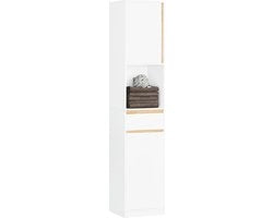 Cassettiere per Bagno - Organizzatore di Oggetti - Piancassettiera per Bagno - Piancassettiera Regolabile - Progetto Anti-Slittamento - MDF e Legno di Pioppo - 35cm x 170cm x 33cm