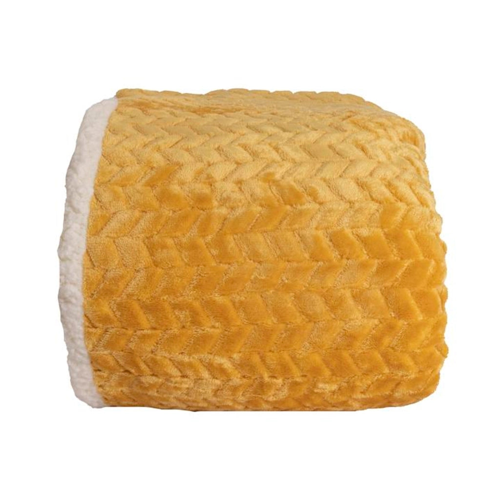 Coperta a quadri gialla 180x220cm SHERVALD