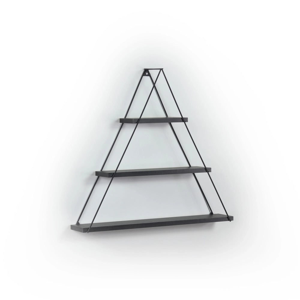 Mensola triangolare 3 ripiani Moset MT191005 colore nero