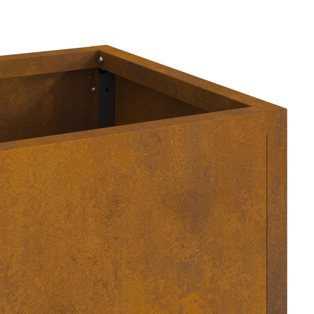 Fioriera da Giardino Rialzata 100x26x82 cm Acciaio Resistente