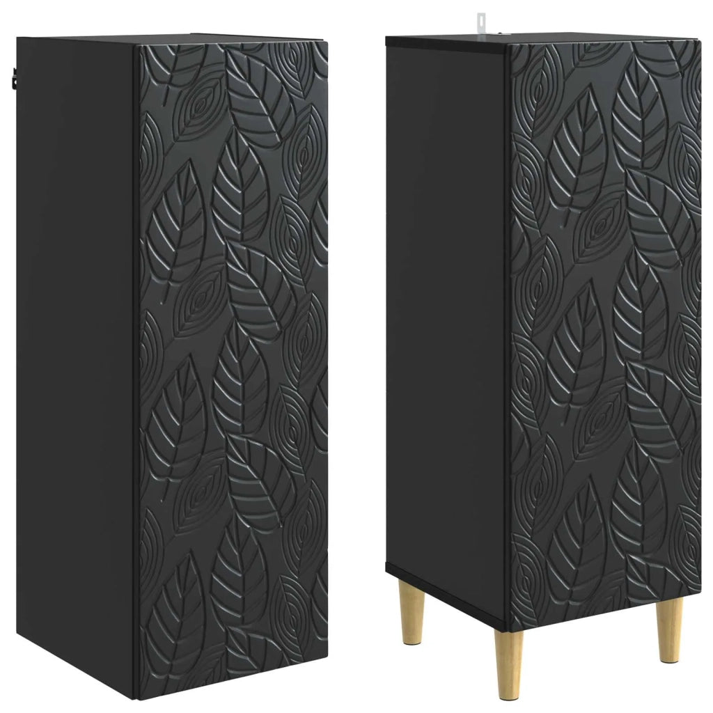 Set di armadi 2 pcs Nero Legno ingegnerizzato