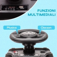 Macchina Elettrica per Bambini 18-48 Mesi Licenza Mercedes-Benz con Musica, Beige