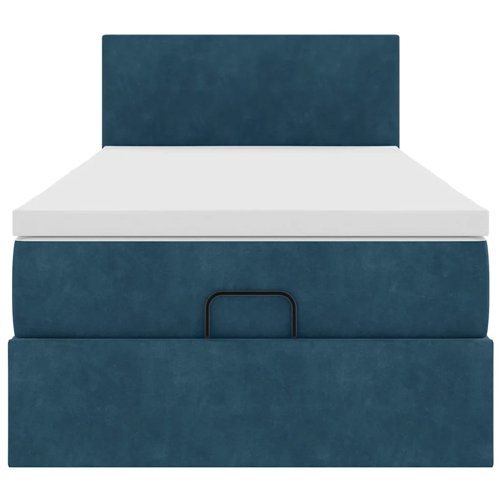 Struttura Letto Pouf con Materasso 90x200 cm in Velluto 3311679
