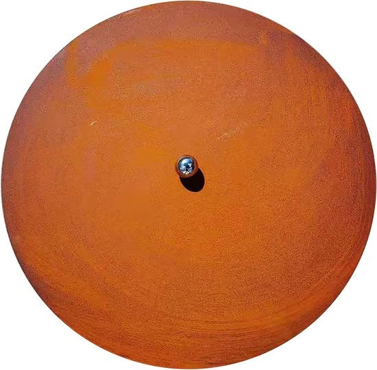 Diversi copri bruciatori con maniglia a palla e finitura rugginosa per tutte le caminette da 80 cm
