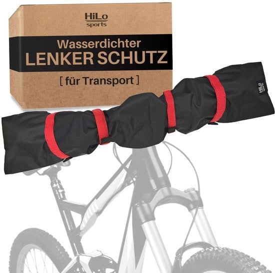 E-Bike stuurbeschermhoes acqua resistente - [Adatto a tutti i manubri] - Funziona anche su grandi manubri con clacson - Protezione per bicicletta con trasportatore robusto - Protezione bicicletta portabagagli (rosso)