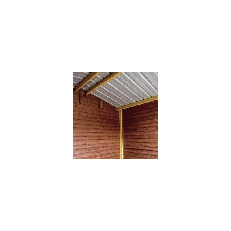 Casetta da giardino in legno termo-trattato – 235x215 cm – tavole 28 mm, tetto in acciaio zincato e struttura preassemblata – THA2421.02T Foresta