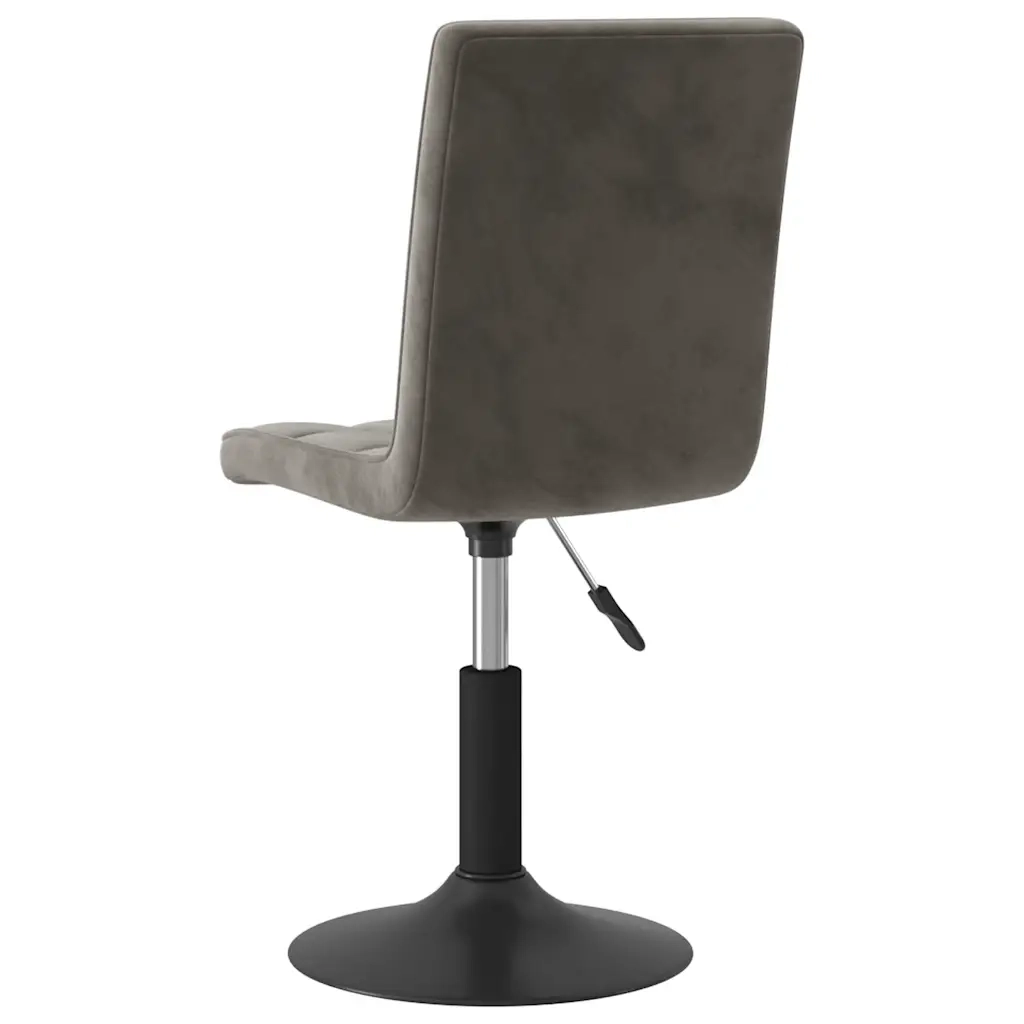 Sedie da Pranzo Girevoli 2 pz Grigio Scuro in Velluto 335742