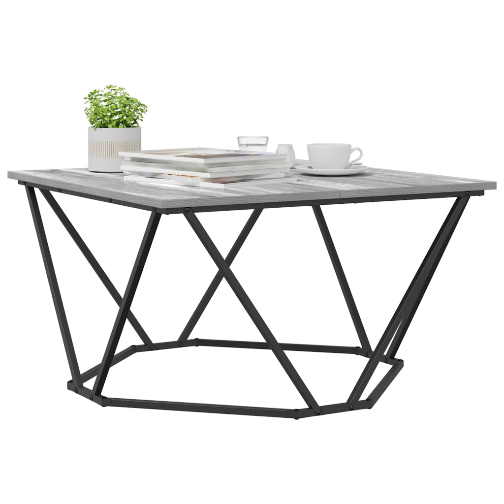 Tavolino da caffÃ¨ Grigio Sonoma 80x80x45 cm Legno ingegnerizzato