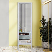 Crea, Specchio Forma Rettangolare, 45x145h cm Bianco