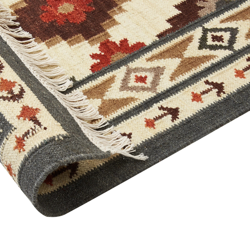 Tappeto di lana multicolore  kilim a mano 140 x 200 cm soggiorno camera da letto