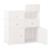 Armadio modulare 6 cubi plastica ¨C zephmum ¨C bianco 60x30x120