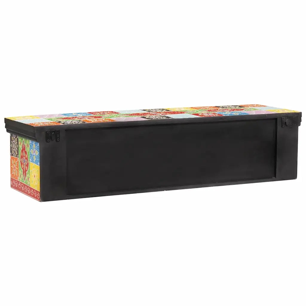 Mobile TV Multicolore 100 x 30 x 24 cm Legno massello di mango 4017578