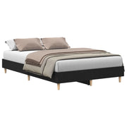 Letto matrimoniale | Letto per adulti | Struttura del letto Rovere Nero 193 x 123 x 25 cm