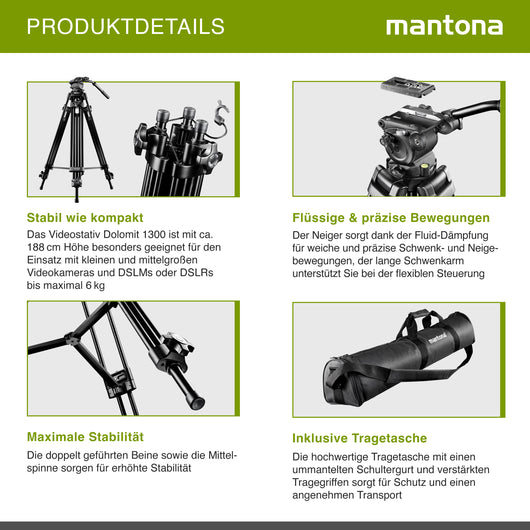 Mantona Treppiede video Dolomit 1300 188cm