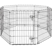 Trade Shop - Recinzione In Metallo Per Cani Pieghevole Per Esercizio 152,4 X 152,4 X 76,2 Cm -
