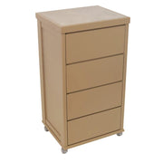 CASSETTIERA PRESTIGE TORTORA IN FAGGIO MASSELLO 4 CASSETTI CON GUIDE METALLICHE TOP IN CERAMICA RUOTE IN PLASTICA GOMMATA PIROETTANTI