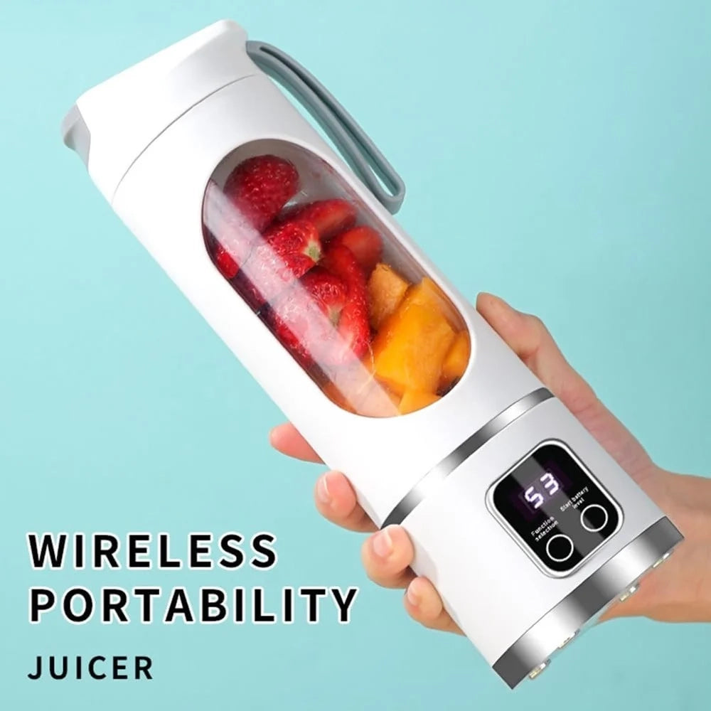 Trade Shop - Mini Frullatore Portatile Spremiagrumi Elettrico Frutta Mixer 450ml Ricaricabile Usb -