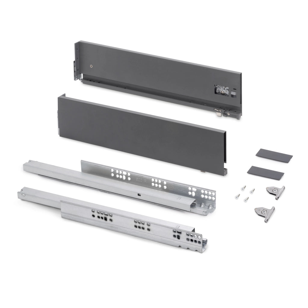Cassetto esterno Vertex, 40kg, altezza 131mm e regolazione 3D per pannello da 18mm