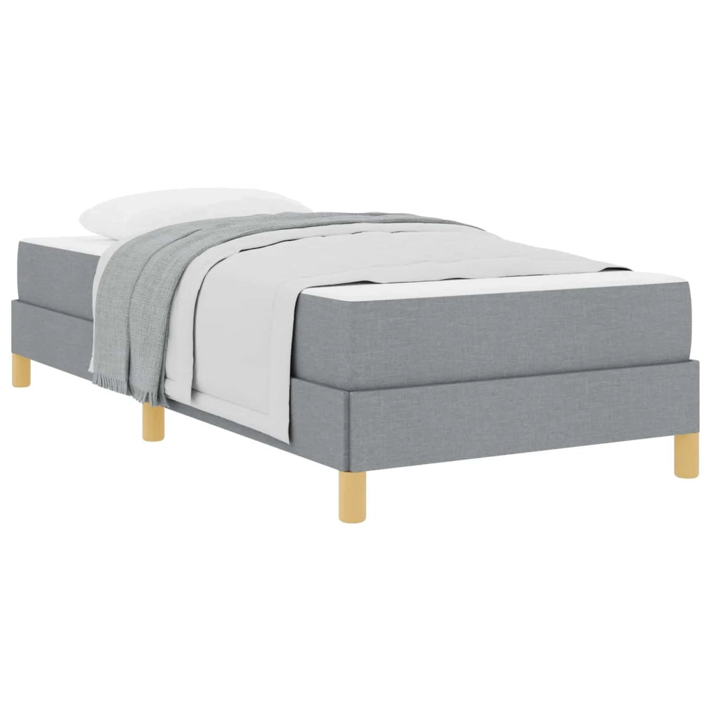 Letto a molle con materasso Grigio chiaro 80 x 200 cm Tessuto