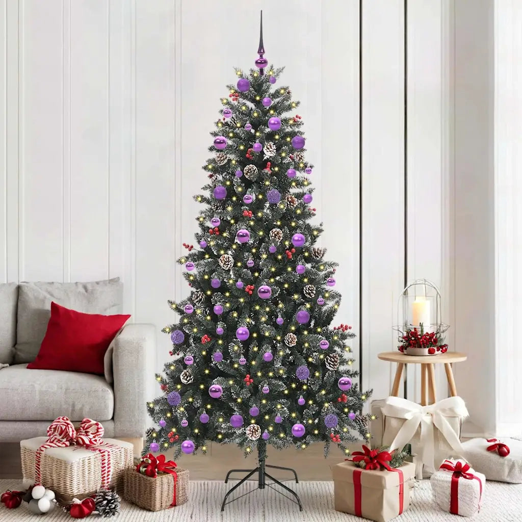 Albero di Natale artificiale con 300 LED Verde 210 cm 3395898