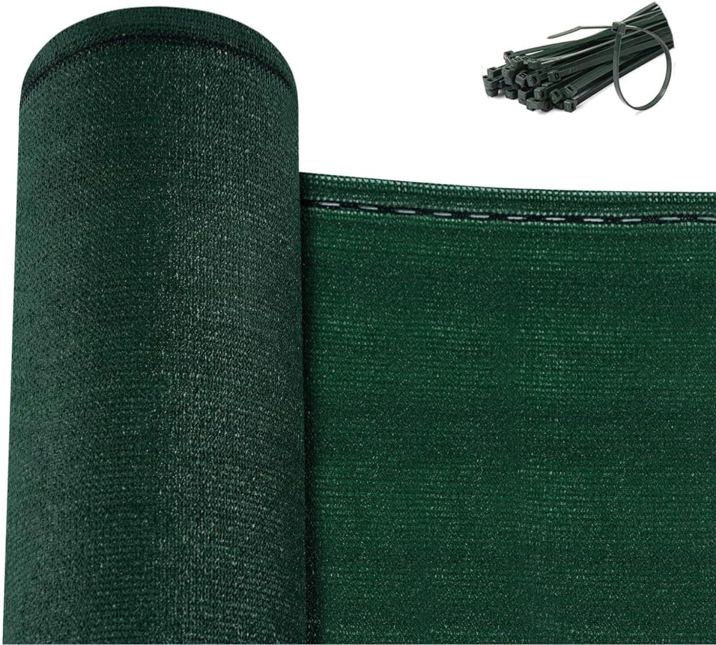 Rete Ombreggiante 1,2x25 m, Frangivista per Recinzione Giardino, Telo Frangivento da Esterno, con Occhielli e Fascette, Resistente alle Intemperie, per Balcone, in HDPE 180g/m², Verde