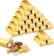 24 Stelle di Oro Finto in Scatola di Regalo d'Oro - Per Caccia al Tesoro, Cestini di Dolci e Decorazioni