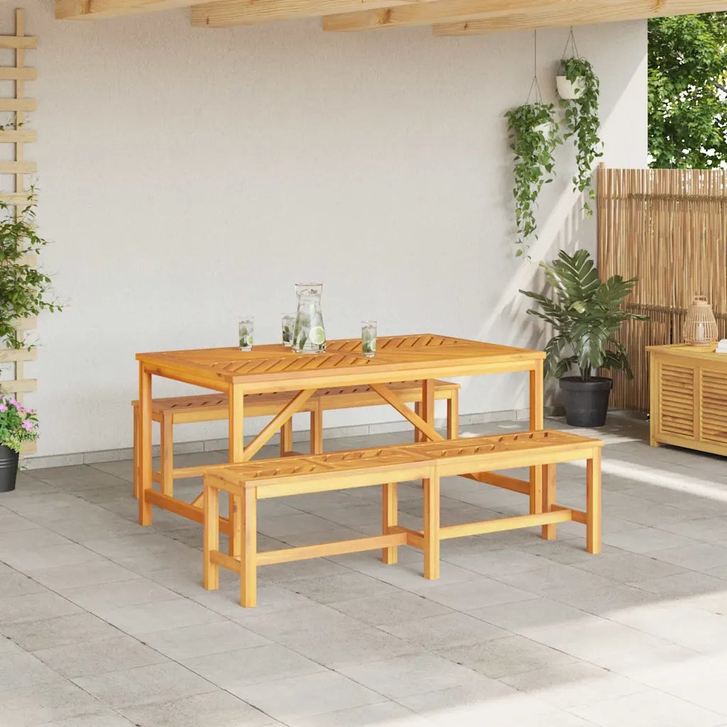 Set da Pranzo per Giardino 3 pcs Marrone 3154115