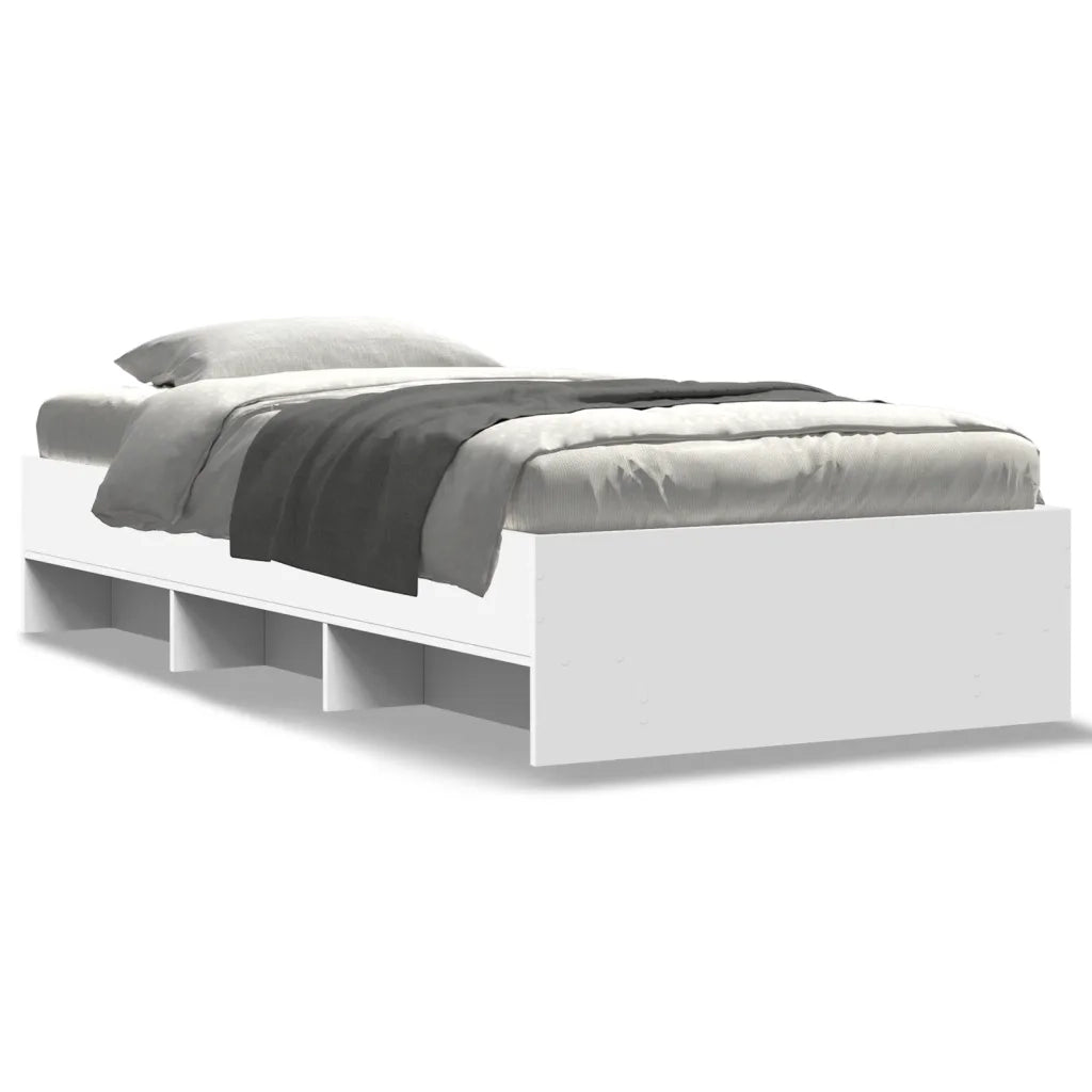 Giroletto-Struttura Letto Bianco 100x200 cm in Legno Massello 226049