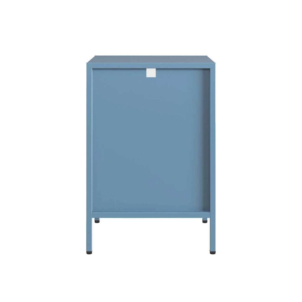 Comodino, tavolino industriale, blu grigio