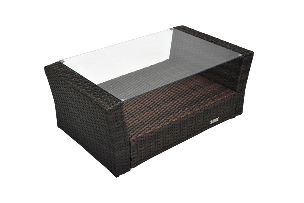Salotto da giardino in rattan, set di divani da esterno in polyrattan marrone Aurora - RT-A09ZB