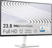 S2425H 24" Full HD (1920x1080) Monitor, 100Hz, IPS, 4ms, 99% sRGB, Altoparlanti integrati, Lunetta ultrasottile, 2x HDMI, 3 Anni di Garanzia, Bianco