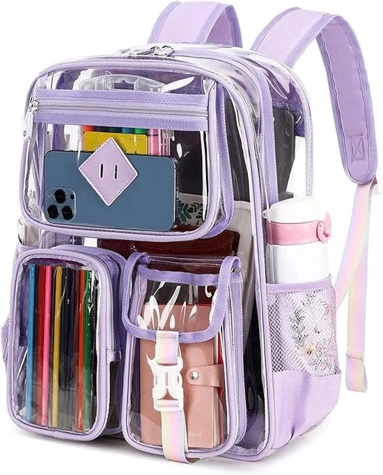 Borse da viaggio - borsa da viaggio impermeabile - borsa da viaggio trasparente - borsa da studio robusta in PVC trasparente per ragazze