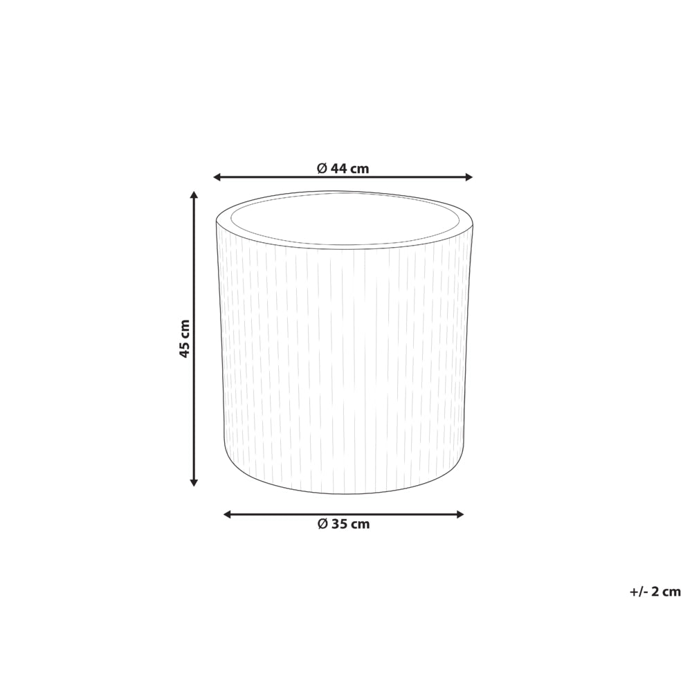 Vaso da fiori per in fibra di argilla grigio 45 x 45 x 45 cm giardino esterno terrazzo